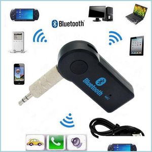 Bluetooth Car Kit Bluetooth Car Hands Kit 3,5 mm Streaming Stereo Wireless Aux O Musikempfänger MP3 USB V3.1 und Edr Player Drop Deliv Dhsie