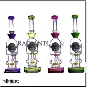 Hookahs Skull Percolator Frosted Glass Bong Carved head Craft Heavy Water Beaker Bong With 14mm Male Bowl Accessories