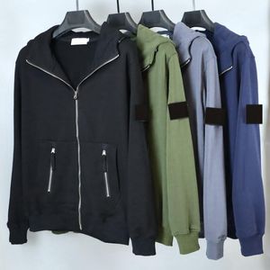 Topstoney marca hoodies pedra metal cardigan zip bolsos bordado borda estreita e oval volta ilha moletom com capuz tamanho M-2xl 06