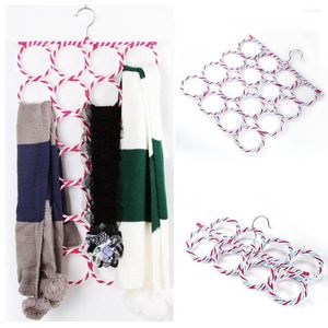 Storage Bottles 16 Holes Ring Rope Slots Rattan Weaving Folding Scarf Holders Hangers