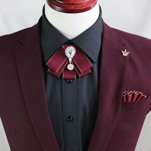 Бабочки I-REMIEL Корейские винтажные роскошные бриллианты галстук британские цветочные луки брошь бабочка для мужского свадебного костюма аксессуары для одежды
