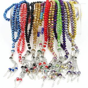 Strand musulmano Tasbih 99 rosario Islam preghiera Misbaha emulazione cristallo agata resina perline religione islamica Eid Ramadan regalo