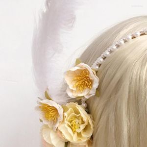 Cabeças de cabeceira Flor Hair Band Mulheres Cabelo Halloween Faculdade de fantasia Adeços de roupas