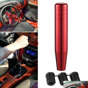 Shift Knob Aluminium Manual Car JDM Racing Shifter Spak Long Gear Stick Shift Knobs 17.3cm svart röd blå guldfärgad droppleverans 20 dhve1