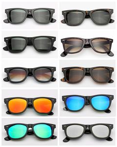 High Quality 50mm 54mm Size Sunglasses Men Women Acetate Frame Real Glass Lenses Women Mens Sun Glasses Oculos De