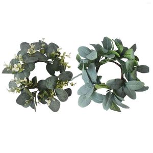 Weihnachtsdekorationen, künstliche Blumenkerze, Ringkränze, Blumengirlande, Säulenhalter, grüner Kranz für Hochzeit, Wand, Party, Frühling und Sommer