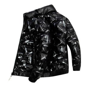 Men's Down Parkas jacket men's short stand collar coat glossy top G221010