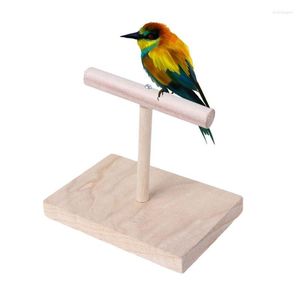 Altre forniture per uccelli Animali domestici portatili in legno per addestramento dei pappagalli Rotazione Appollaiata Piattaforma di supporto Uccelli Giocattoli per macinare