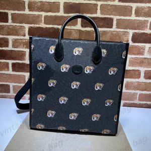 Tiger print double G medium Tote bags 674155 Designer large capacity Bamboo Casual shopping pocket Women A4 square Briefcase Ophidia Canvas Denim handabg