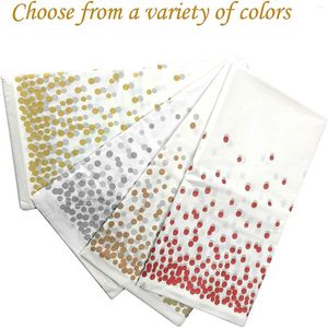 Table Cloth Theme Party Decor Supplies Gold Silver Dot Decoration Kids Tablecloth Disposable Paper Plates Cup Baby Shower