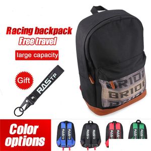 Dachträger JDM-Stil Braut Stoff Racing Rucksack Auto Leinwand Motorrad Reise Lage mit Schlüsselanhänger Schultasche Rsbag040 Drop Lieferung 2 Dho9M