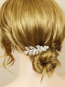 Cabeças de folha clássica pente de cabelo prateado rosa ouro clipes tiaras wedding weas bidal acessórios para cocar de noiva de festas de baile