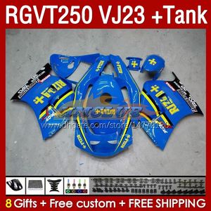 Fairings Kit & Tank For SUZUKI RGV250 SAPC VJ23 RGVT250 RGV-250CC 97 98 Bodywork 161No.26 RGVT-250 RGV-250 Panel RGVT RGV 250 CC 250CC 1997 1998 ABS Fairing RIZLA blue