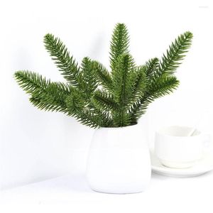 Christmas Decorations Decoration Green Pine Needle Artificial Flower Xmas Wedding Scrapbook Plant Craft 10pcs Gift Fake Tree R1x1