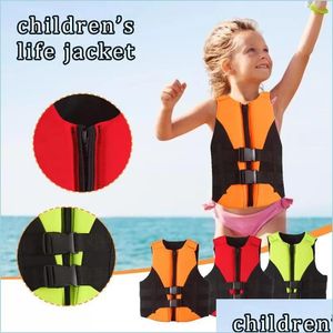 Party Favor 3-10 Age Childs Inflatable Life Vest Baby Swimming Jacket Buoyancy Pvc Floats Kid Learn To Swim Boating Safety Lifeguard Dh1M3