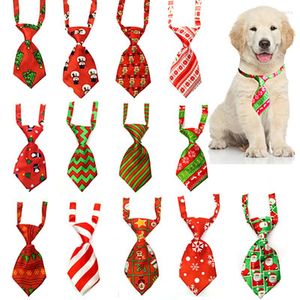 Dog Apparel 2022 Christmas Neck Tie Adjustable Cute Cartoon Printed Cat Pet Puppy Toy Grooming Bow Necktie Clothes