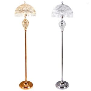 Floor Lamps Modern Crystal Bedroom Lamp Luxury Golden/Silver Shade Living Room Stand Creative Decoration Lighting