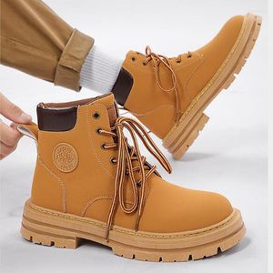 Boots Autumn Tide Shoes Men's Motorcycle Retro Tooling High-top Desert British Style Thick-soled Leather M809