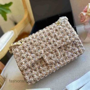 Bolsas tiracolo clássicas de tweed com aba dupla francesa marca feminina bolsas de ombro acolchoadas matelassê de alta qualidade moda multipochette design