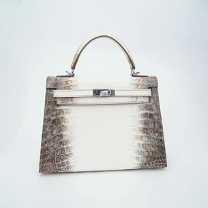 25 cm de bolsa de ombro de crocodilo de 25 cm bolsa de luxo bolsa de luxo totalmente artesanal de qualidade costura de cera Preço de atacado