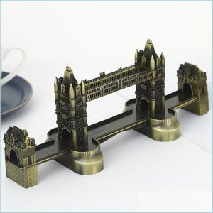 Arts And Crafts New Crafts British London Tower Bridge Model Thames European-Style Ornaments Creative Home Fashion Pography Props Dec Dhbka