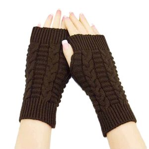 N￥l halv finger handskar kvinnor vinter mjuk varm ull fingerfri stickarm handske metts handchoenen unisex fingerless zxfhy9