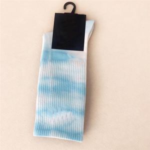 Sockor Womens Mens Tie Dye Printing Street Printed Cotton Hiphop Sport Sock for Men Women High Autumn Winter 33