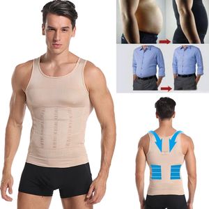 Waist Tummy Shaper Be-In-Shape Men's Slimming Vest Body Belly Control Posture Gynecomastia Compression Shirt Underwear Trainer Corset 221011