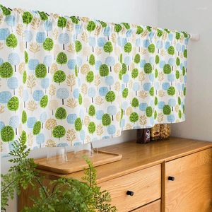 Curtain Printed Cabinet Kitchen Short Ins Window Drapes Multifunction Half-curtain Partition Home Decoration