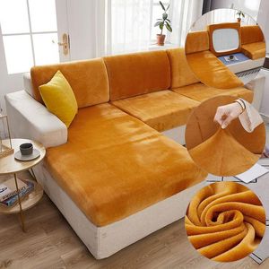 Stuhlhussen, europäischer einfarbiger Stretch-Couchbezug, Möbelschutz, Samt, Sofasitz für Wohnzimmer, Plüsch-Kissenbezug