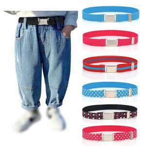 Belts Elastic Canvas For Boys Girls Striped Stretch Western Strap Belt Kids Adjustable Cinto Menino Children Kemer