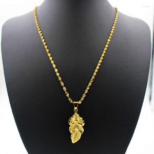 Choker Dubai 24K Gold Halsketten für Frauen Einfache Blätter Singapur Twisted Chain Anhänger Statement Halskette Geschenke