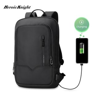 Bolsas escolares Heroic Knight Men Backpack multifuncional Imper impermeável Saco de laptop de 14 polegadas Bolsa de alta capacidade para o Business Man Travel Pack 221011