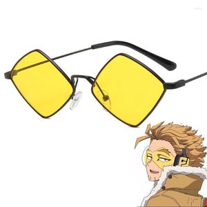 Feestmaskers Anime My Hero Academia Grappige zonnebril Hawks Cosplay rekwisieten Geel brillen Mode Kostuum Accessoires Men Women Gifts