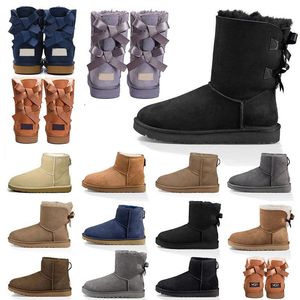 Designer australiska stövlar kvinna ankel knä hög päls plattform skor utomhus lady flickor snö vinter boot klassiska tränare sneakers kvinnor damer flickor u wggs kvinnor