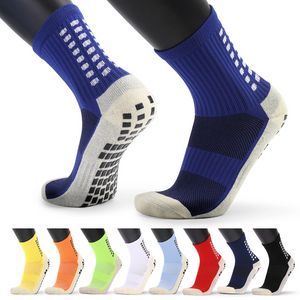 Män anti slip fotbollsstrumpor Athletic Long Socks Absorberande sportgreppstrumpor för basketfotbollsvolleyboll som kör F1011