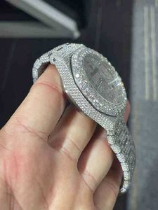 2022 수락 커스터마이징 남성 럭셔리 시계 아이디 아웃 VVS 시계 블링 다이아몬드 Watch6mf1