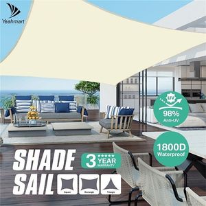 Sombra à prova d'água Oxford Bege Shade Sail Square Retângulo Triângulo Sun Sombro Toldos de acampamento ao ar livre para terraço do jardim 221010