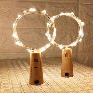 Strings 3/5/10/20pcs Bar LED Wine Bottle Cork String Lights Holiday Decoration Garland Christmas Fairy Copper Wire