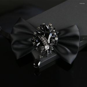 蝶ネクタイI-Remiel Diamond Ribbon Flowers Tie for Men Suit Tuxedo Shirt Collar Bows Wedding Groom Bowknot Musical Neckties