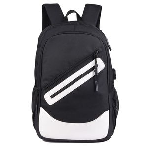Wodoodporny duży plecak torebki laptopa czarne plecaki Man Travel Teen -Bookbag Oxford USB Charger Mężczyzna Mochilahi300t