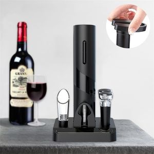 Openers Electric Red Wine Opener with Foil Cutter Oneclick Button Rechargeable Automatic Wine Bottle Corkscrew for Party Bar Wine Lover 221010