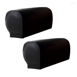 Chair Covers Armchair Arm 2Pcs Armrest Cover Ultra Thick And Soft PU Leather Stretch For Recliners Sofas Chairs