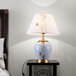 Table Lamps Lamp Bedside Creative Chinese Bedroom Living Room Desk Simple Modern Zen Ceramic