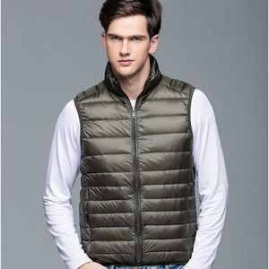 Parkas de plumón para hombre, chaqueta de pato, chaleco, abrigo para invierno, ligero, sin mangas, con cuello levantado, diseñador de lujo G221010
