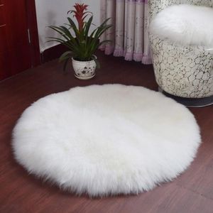 Teppiche Hochwertiger Schaffell-Teppich Stuhlbezug Künstliche Wolle Warmer haariger Teppich Schlafzimmermatte Sitzpolster Hautfell Teppiche Textil 2