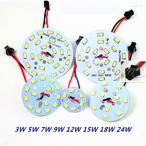 보드 용접 여성 와이어 천장에 대한 LED 전구 램프 5W 7W 9W 12W 18W SMD5730 5630이있는 알루미늄 플레이트베이스