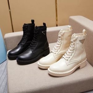 Autumn winter Martin boots 100% real leather woman soled zipper designer boot Soft cowhide lady platform Lace up Casual shoe leather fashion High top women shoes