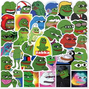 50st Pepe Sad Frog Stickers Cartoon for Teen Kids Water Bottle Cool Waterproof Decal For Girl Laptop Bicycle Skateboard