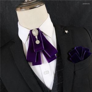 Fliegen Strass Bowtie Tasche Handtuch Set Mode Business Anzüge Hemden Krawatte Handgemachten Schmuck Britischen Koreanischen Männer Hochzeit Zubehör